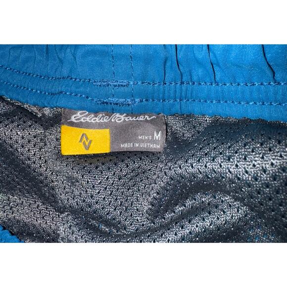Eddie Bauer Blue Lined Pocket Board Shorts Swim Trunks Mens Medium 8" Inseam - Picture 4 of 5